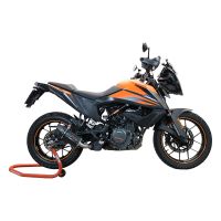 Pot echappement compatible avec Ktm Adventure 250 2020-2024, Furore Nero, Pot échappement racing, avec les tuyaux de liaison et dbkiller, article sans homologation 