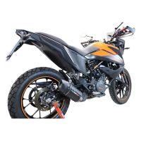 Pot echappement compatible avec Ktm Adventure 250 2020-2024, Furore Nero, Pot échappement racing, avec les tuyaux de liaison et dbkiller, article sans homologation 