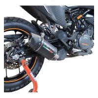 Pot echappement compatible avec Ktm Adventure 250 2020-2024, Furore Nero, Pot échappement racing, avec les tuyaux de liaison et dbkiller, article sans homologation 