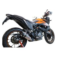 GPR pot echappement compatible avec  Ktm Adventure 390 2020-2020, New Grand Prix Evo Titanium, Échappement légal, homologué,silencieux avec db killer amovible et tuyau de liaison spécifique 