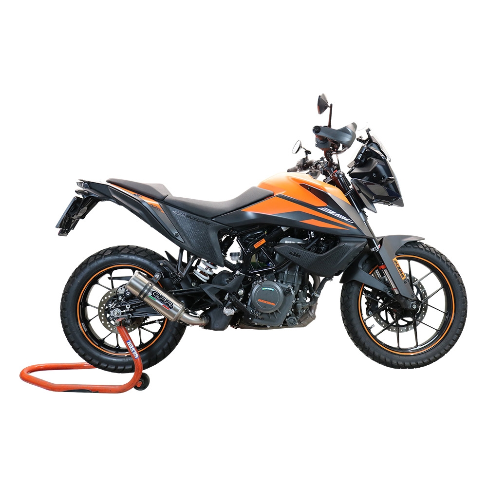 Pot echappement compatible avec Ktm Adventure 390 2020-2020, M3 Inox , Pot échappement racing, avec les tuyaux de liaison et dbkiller, article sans homologation 