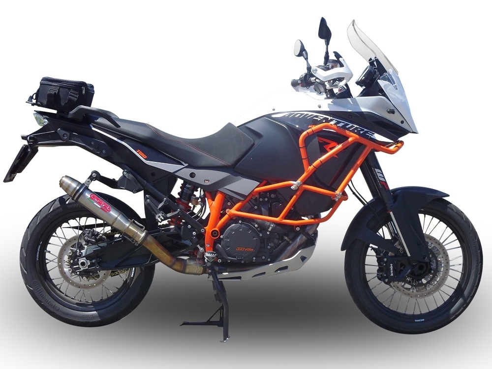 Pot echappement compatible avec Ktm LC 8 Super Adventure 1290 - S - R - T 2017-2020, Deeptone Inox, Échappement légal, homologué,silencieux avec db killer amovible et tuyau de liaison spécifique 