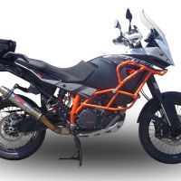 Pot echappement compatible avec Ktm LC 8 Super Adventure 1290 - S - R - T 2017-2020, Deeptone Inox, Échappement légal, homologué,silencieux avec db killer amovible et tuyau de liaison spécifique 