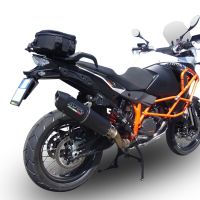 Pot echappement compatible avec Ktm LC 8 Super Adventure 1290 - S - R - T 2017-2020, Furore Evo4 Nero, Échappement légal, homologué,silencieux avec db killer amovible et tuyau de liaison spécifique 