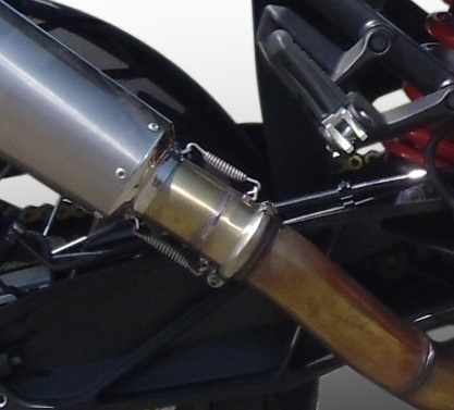 Pot echappement compatible avec Ktm LC 8 Super Adventure 1290 - S - R - T 2017-2020, Sonic Poppy, Échappement légal, homologué,silencieux avec db killer amovible et tuyau de liaison spécifique 