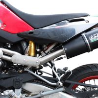 Pot echappement compatible avec Husqvarna TE 610 E - SM 610 2005-2006, Furore Nero, Pot échappement homologué et légal, silencieux avec mi-collecteur y db killer amovible 