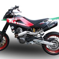 Pot echappement compatible avec Husqvarna TE 610 E - SM 610 2007-2009, Furore Poppy, Échappement légal, homologué,silencieux avec db killer amovible et tuyau de liaison spécifique 