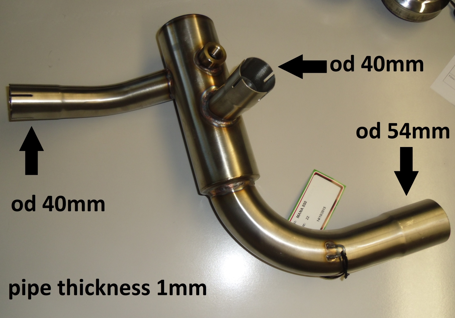 Pot echappement compatible avec Aprilia Mana 850 Gt 2007-2016, Satinox, Pot échappement homologué et légal, silencieux avec mi-collecteur y db killer amovible 