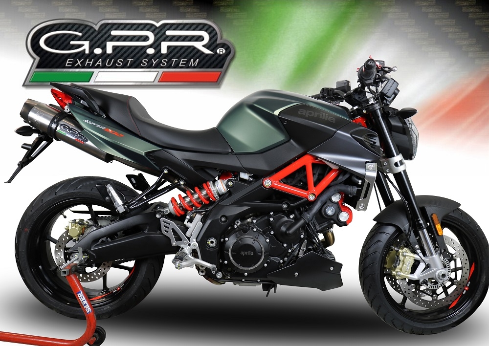 Pot echappement compatible avec Aprilia Shiver 750 Gt 2007-2016, Gpe Ann. titanium, Paire de pot d'échappement homologuées, livrées avec db killer amovible et raccords spécifiques 