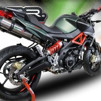 Pot echappement compatible avec Aprilia Shiver 750 Gt 2007-2016, Gpe Ann. titanium, Paire de pot d'échappement homologuées, livrées avec db killer amovible et raccords spécifiques 