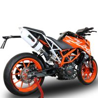 Pot echappement compatible avec Ktm Rc 390 2017-2020, Albus Evo4, Pot Échappement slip-on homologué, légal, avec db killer amovible, tuyau de liaison et catalyseur 