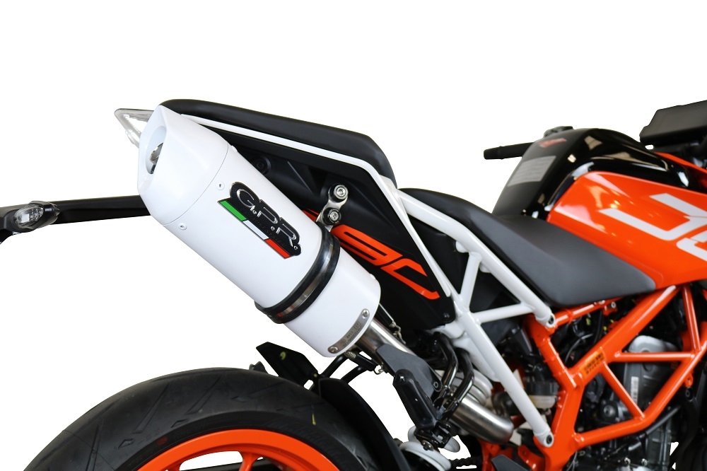 Pot echappement compatible avec Ktm Rc 390 2017-2020, Albus Evo4, Pot Échappement slip-on homologué, légal, avec db killer amovible, tuyau de liaison et catalyseur 