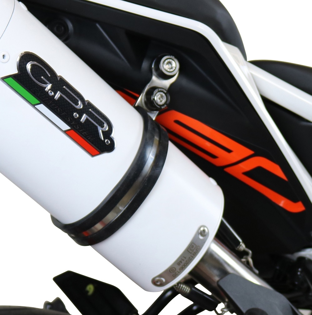Pot echappement compatible avec Ktm Rc 390 2017-2020, Furore Evo4 Nero, Échappement légal, homologué,silencieux avec catalyseur, db killer amovible et tuyau de liaison spécifique 