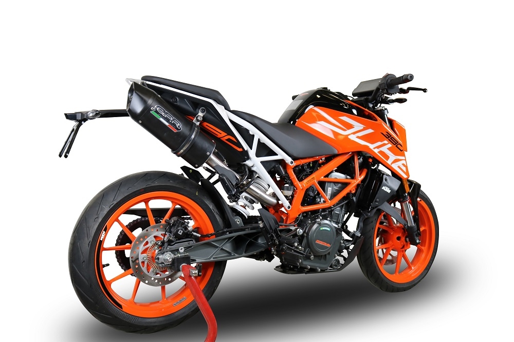 Pot echappement compatible avec Ktm Rc 390 2017-2020, Furore Evo4 Nero, Échappement légal, homologué,silencieux avec catalyseur, db killer amovible et tuyau de liaison spécifique 
