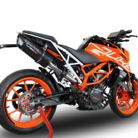 Pot echappement compatible avec Ktm Rc 390 2017-2020, Furore Evo4 Nero, Échappement légal, homologué,silencieux avec catalyseur, db killer amovible et tuyau de liaison spécifique 