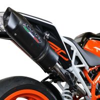 Pot echappement compatible avec Ktm Rc 390 2017-2020, Furore Evo4 Nero, Échappement légal, homologué,silencieux avec catalyseur, db killer amovible et tuyau de liaison spécifique 