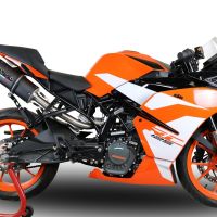 Pot echappement compatible avec Ktm Rc 125 2017-2020, Furore Evo4 Nero, Échappement légal, homologué,silencieux avec catalyseur, db killer amovible et tuyau de liaison spécifique 