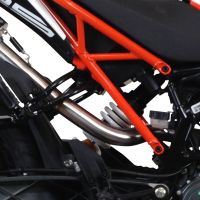 Pot echappement compatible avec Ktm Duke 390 2017-2020, M3 Black Titanium, Échappement légal, homologué,silencieux avec catalyseur, db killer amovible et tuyau de liaison spécifique 