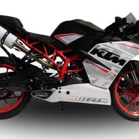 Pot echappement compatible avec Ktm Rc 390 2015-2016, Albus Ceramic, Échappement légal, homologué,silencieux avec db killer amovible et tuyau de liaison spécifique 