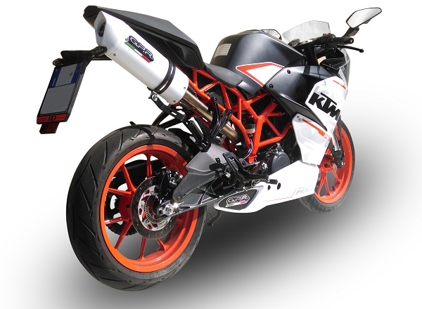 Pot echappement compatible avec Ktm Rc 390 2015-2016, Albus Ceramic, Échappement légal, homologué,silencieux avec db killer amovible et tuyau de liaison spécifique 