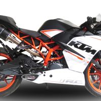 Pot echappement compatible avec Ktm Rc 390 2015-2016, Furore Nero, Échappement légal, homologué,silencieux avec db killer amovible et tuyau de liaison spécifique 