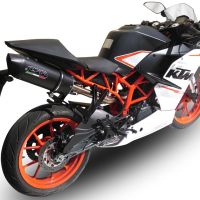 Pot echappement compatible avec Ktm Rc 390 2015-2016, Furore Nero, Échappement légal, homologué,silencieux avec db killer amovible et tuyau de liaison spécifique 