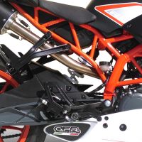 Pot echappement compatible avec Ktm Duke 390 2017-2020, Decatalizzatore, Suppresseur de cataliseu, décatalyseurr, article sans homologation 