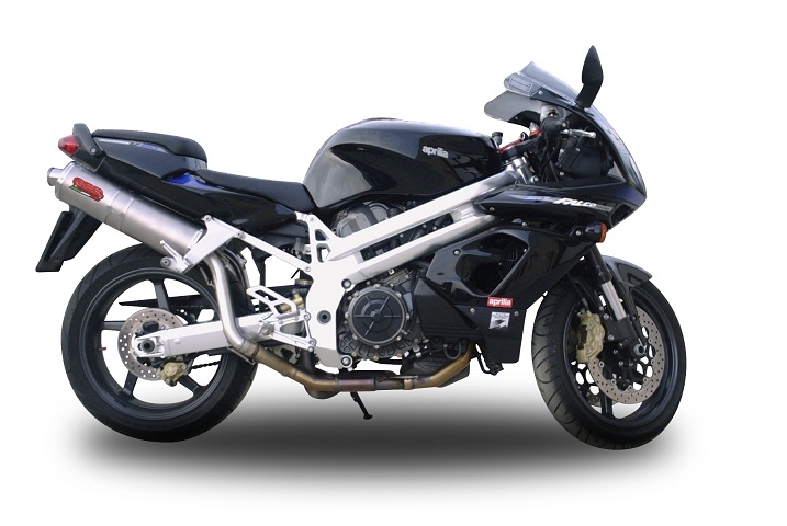 GPR pot echappement compatible avec  Aprilia Sl -Falco 1000 2000-2004, Trioval, Paire de pot d'échappement homologuées, livrées avec db killer amovible et raccords spécifiques 