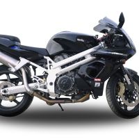 GPR pot echappement compatible avec  Aprilia Sl -Falco 1000 2000-2004, Trioval, Paire de pot d'échappement homologuées, livrées avec db killer amovible et raccords spécifiques 