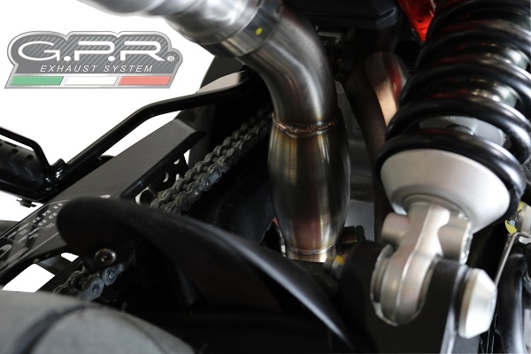 Pot echappement compatible avec Aprilia Dorsoduro 900 2017-2020, Decatalizzatore, Suppresseur de cataliseu, décatalyseurr, article sans homologation 