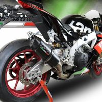 Pot echappement compatible avec Aprilia Rsv4 1100 Racing Factory 2019-2020, Furore Nero, Pot échappement racing, avec les tuyaux de liaison, article sans homologation 