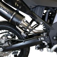Pot echappement compatible avec Aprilia Sx 125 2018-2020, Furore Nero, Pot echappement racing,silencieux avec db killer et des tuyaux de liaison sans homologation 