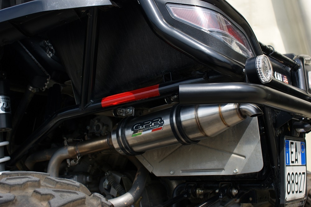 Pot echappement compatible avec Artic Cat Wild Cat 1000 2012-2014, Deeptone Atv, Échappement légal, homologué,silencieux avec db killer amovible et tuyau de liaison spécifique 