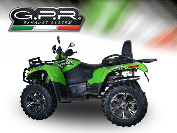Pot echappement compatible avec Artic Cat Trv 700 2012-2016, Deeptone Atv, Échappement légal, homologué,silencieux avec db killer amovible 