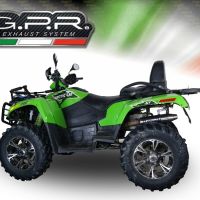 Pot echappement compatible avec Artic Cat Trv 700 2012-2016, Deeptone Atv, Échappement légal, homologué,silencieux avec db killer amovible 