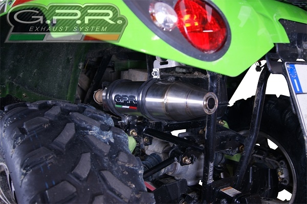 Pot echappement compatible avec Artic Cat Trv 700 2012-2016, Deeptone Atv, Échappement légal, homologué,silencieux avec db killer amovible 