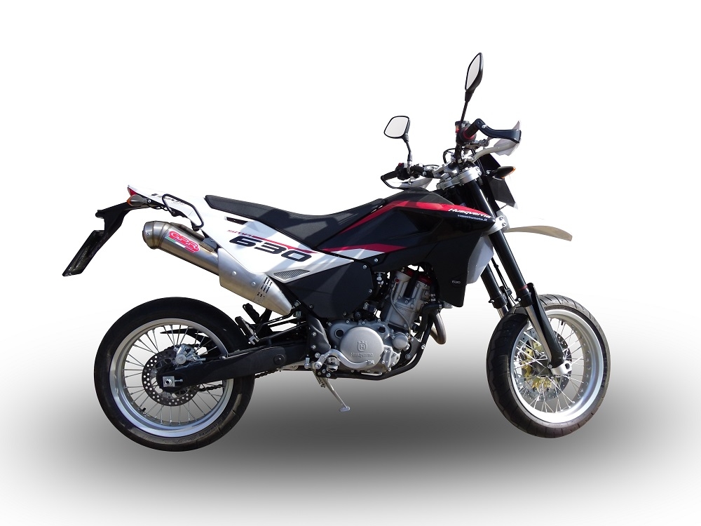 Pot echappement compatible avec Husqvarna TE 630 E - SMS 630 - Smr 630 2010-2014, Powercone Evo, Paire de pot d'échappement homologuées, livrées avec db killer amovible, catalyseurs et raccords spécifiques 