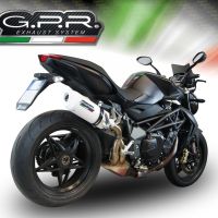 Pot echappement compatible avec Mv Agusta Brutale 750 S 2000-2006, Albus Ceramic, Échappement légal, homologué,silencieux avec db killer amovible et tuyau de liaison spécifique 