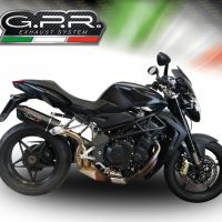 Pot echappement compatible avec Mv Agusta Brutale 750 S 2000-2006, Furore Nero, Échappement légal, homologué,silencieux avec db killer amovible et tuyau de liaison spécifique 