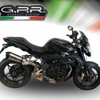 GPR pot echappement compatible avec  Mv Agusta Brutale 1090 R-RR  2010-2016, New Grand Prix Evo Titanium, Échappement légal, homologué,silencieux avec db killer amovible et tuyau de liaison spécifique 