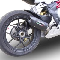 Pot echappement compatible avec Mv Agusta Brutale 675 2012-2015, Furore Nero, Échappement légal, homologué,silencieux avec db killer amovible et tuyau de liaison spécifique 