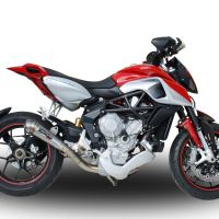 Pot echappement compatible avec Mv Agusta Rivale - Stradale 800 2014-2016, Powercone Evo, Échappement légal, homologué,silencieux avec db killer amovible et tuyau de liaison spécifique 