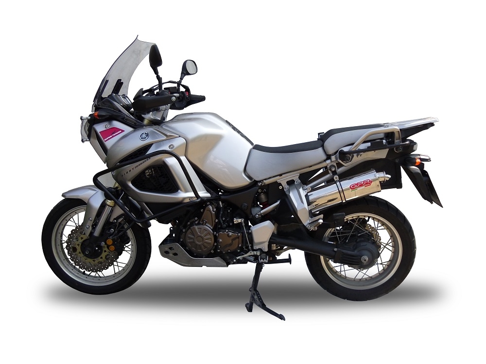 Pot echappement compatible avec Yamaha Xt 1200 Z Supertenere 2010-2016, Trioval, Échappement légal, homologué,silencieux avec db killer amovible et tuyau de liaison spécifique 