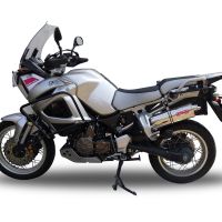 Pot echappement compatible avec Yamaha Xt 1200 Z Supertenere 2010-2016, Trioval, Échappement légal, homologué,silencieux avec db killer amovible et tuyau de liaison spécifique 
