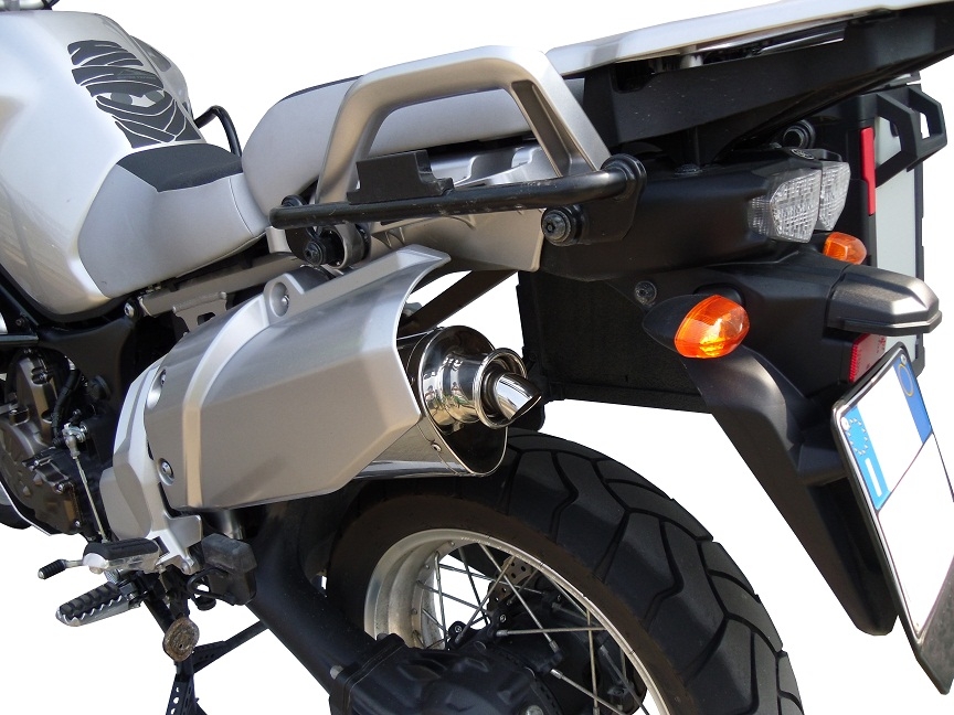 Pot echappement compatible avec Yamaha Xt 1200 Z Supertenere 2010-2016, Trioval, Échappement légal, homologué,silencieux avec db killer amovible et tuyau de liaison spécifique 