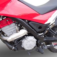Pot echappement compatible avec Husqvarna TERRA - STRADA TR 650 2013-2015, Albus Ceramic, Homologué et légal, système d'échappement complet avec catalyseur et db killer amovible 