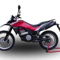 Pot echappement compatible avec Husqvarna TERRA - STRADA TR 650 2013-2015, Furore Poppy, Homologué et légal, système d'échappement complet avec catalyseur et db killer amovible 