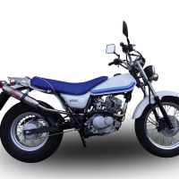 Pot echappement compatible avec Suzuki Rv 125 Van Van 2003-2017, Deeptone Inox, Pot Échappement slip-on homologué, légal, avec db killer amovible, tuyau de liaison et catalyseur 