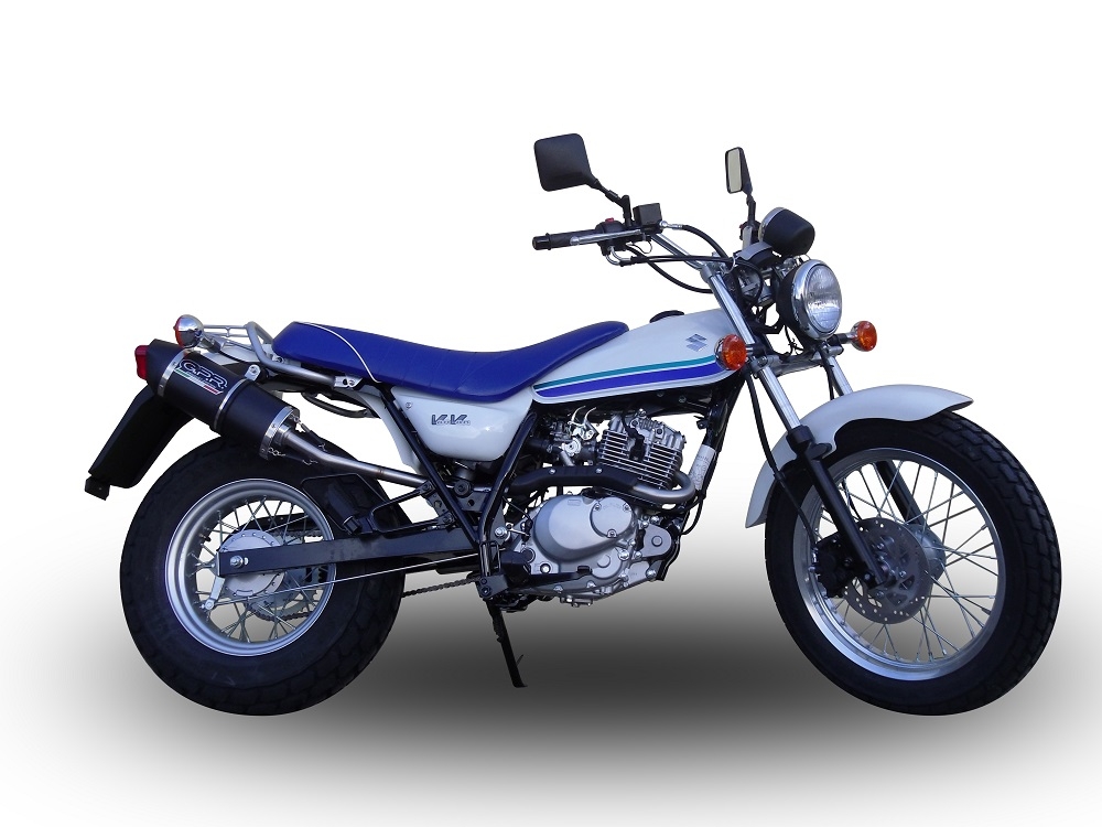Pot echappement compatible avec Suzuki Rv 125 Van Van 2003-2017, Furore Nero, Pot Échappement slip-on homologué, légal, avec db killer amovible, tuyau de liaison et catalyseur 