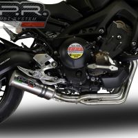 Pot echappement compatible avec Yamaha Mt-09 2014-2016, M3 Inox , Homologué et légal, système d'échappement complet avec catalyseur et db killer amovible 
